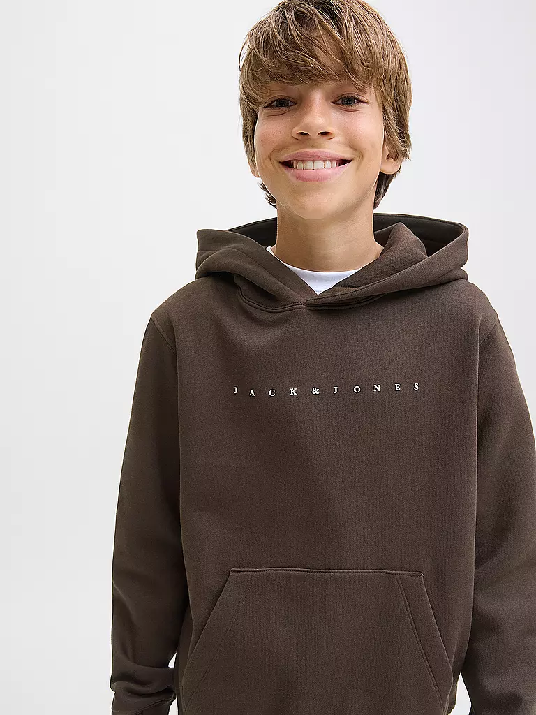 JACK & JONES | Sudadera con capucha para niño - Hoodie JJESTAR JJ | Marrón
