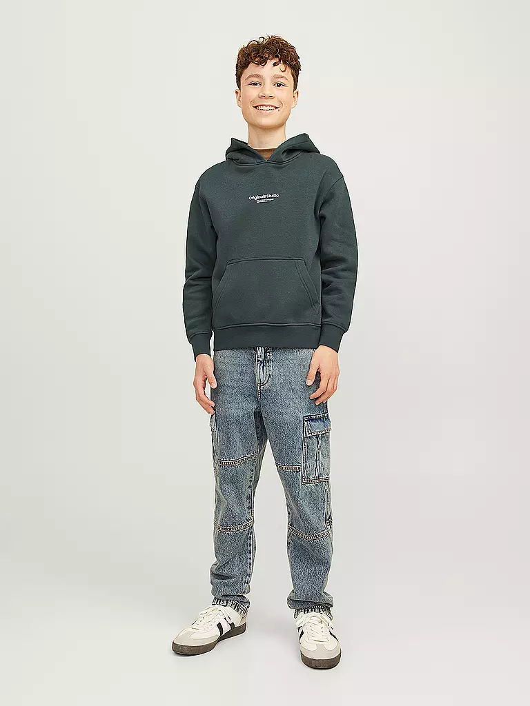 JACK & JONES | Sudadera con capucha para niño - Hoodie JORVESTERBRO | Verde oscuro