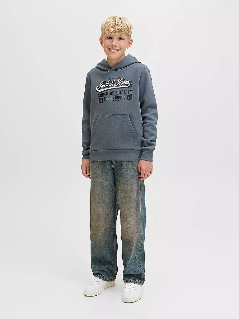 JACK & JONES | Sudadera con capucha para niño JJELOGO | Azul