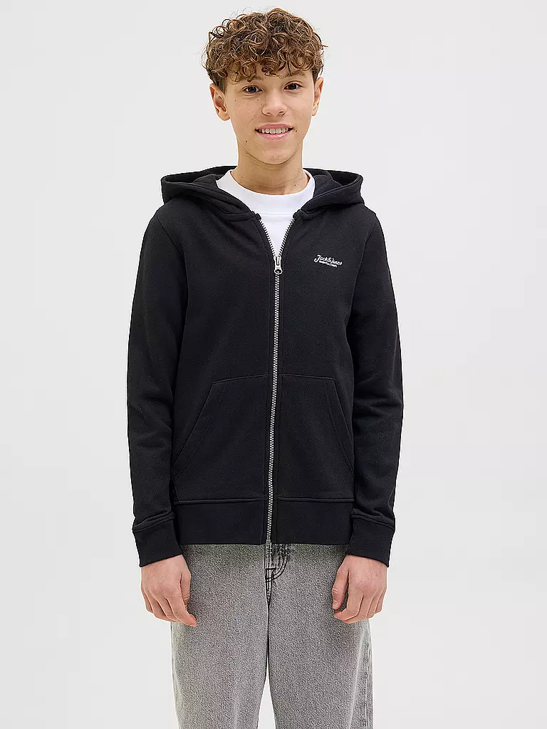 JACK & JONES | Sudadera con cremallera para niño JJBEAU | Negro