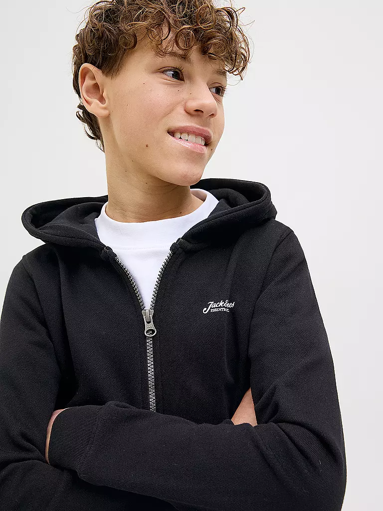 JACK & JONES | Sudadera con cremallera para niño JJBEAU | Negro