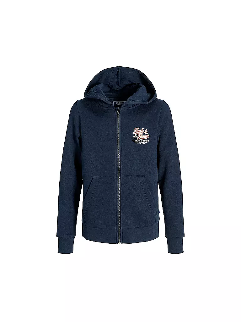 JACK & JONES | Sudadera con cremallera para niño JJELOGO | Azul oscuro