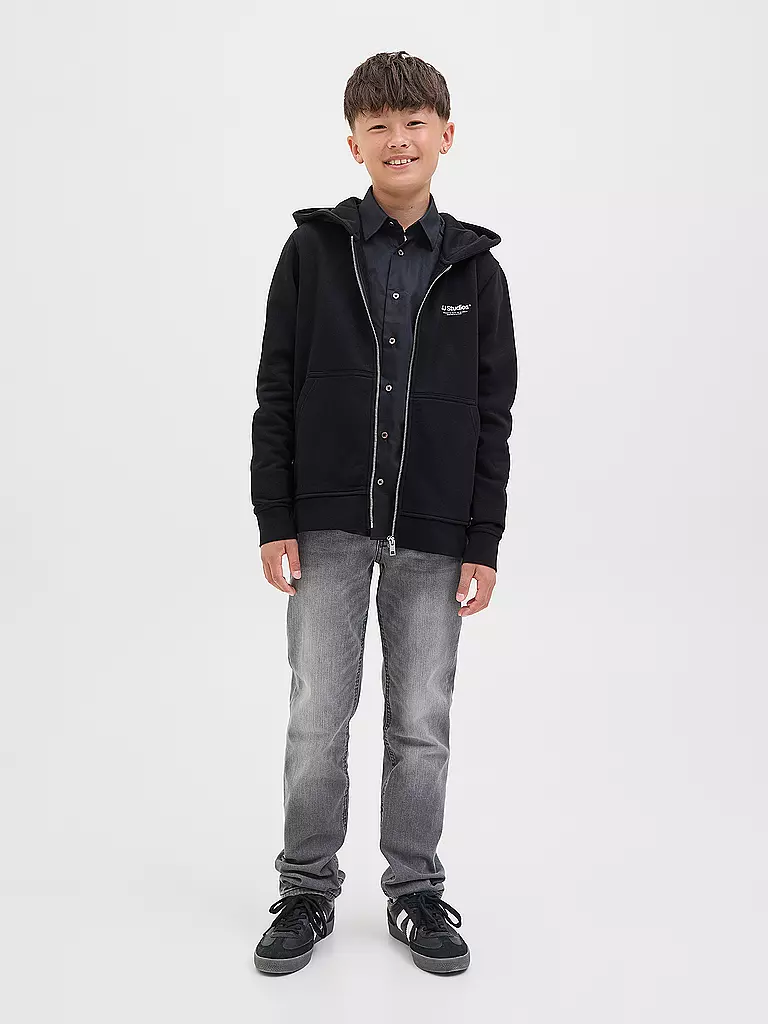 JACK & JONES | Sudadera con cremallera para niño JJESOHO | Negro