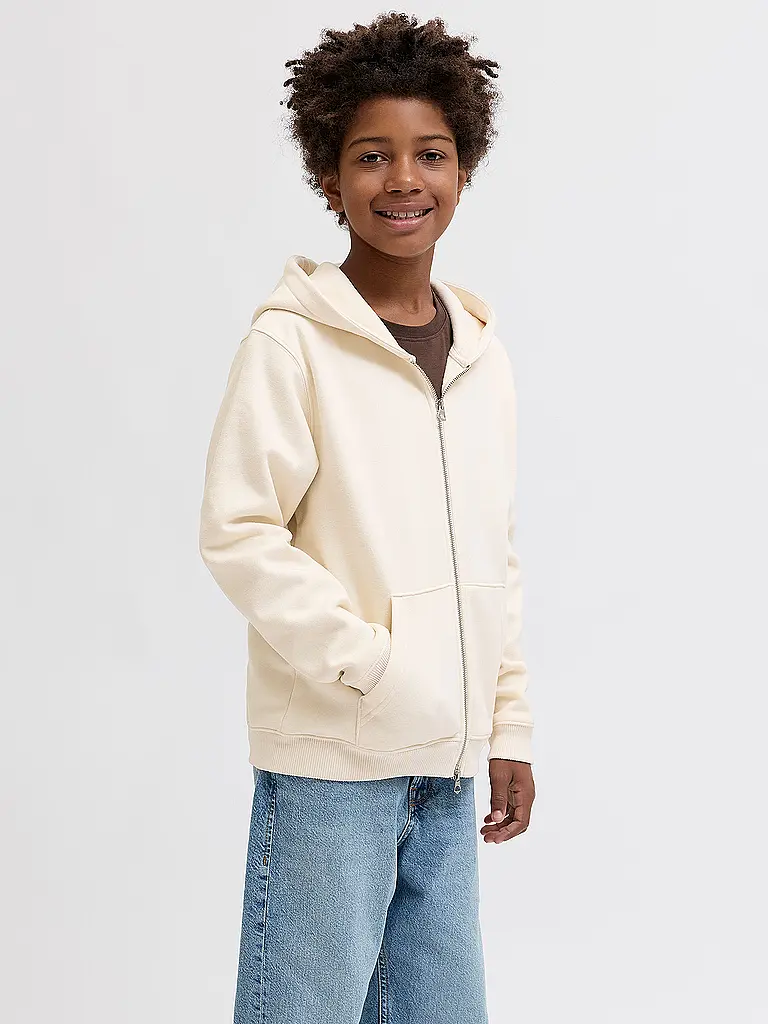 JACK & JONES | Sudadera con cremallera para niño JORBEDFORD | Crema