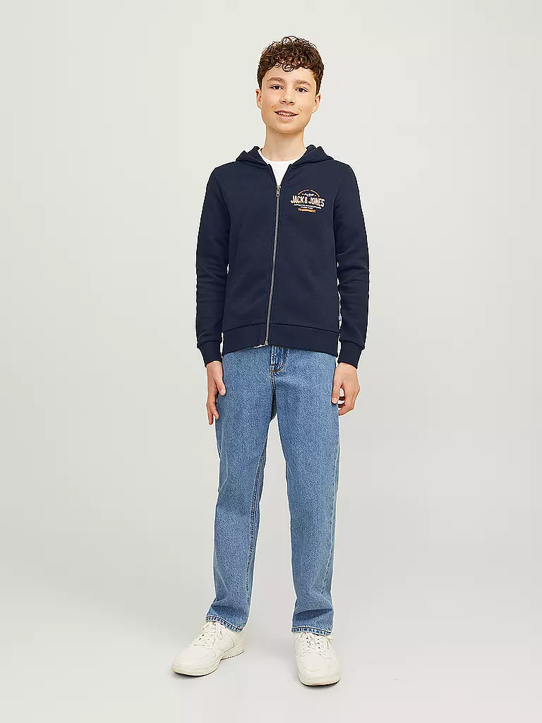 JACK & JONES | Sudadera con cremallera para niño | Azul oscuro
