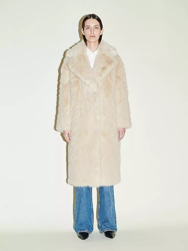 JAKKE | Mantel in Felloptik KATIE | Crema