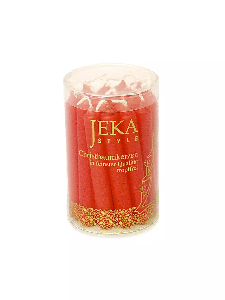 JEKA | Velas de árbol de Navidad, lata de 20 unidades, rojo Rosso | Sin color