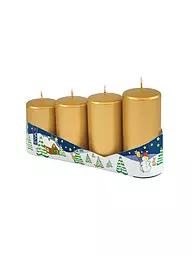 JEKA | Velas de Adviento en forma de tronco escalonado, juego de 4, doradas | Sin color