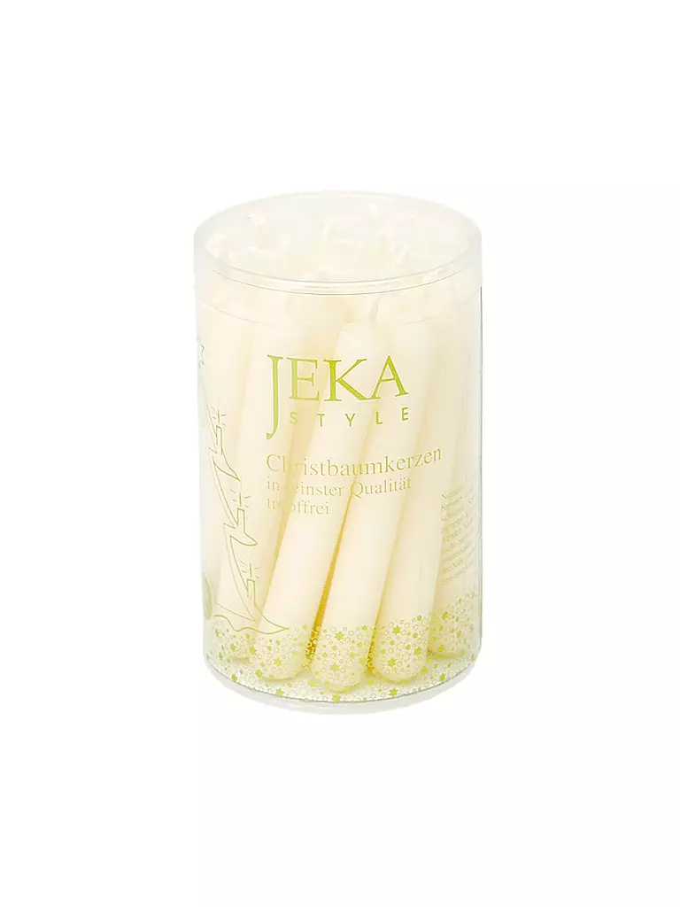 JEKA | Velas para árbol de Navidad, 20 unidades, color marfil | Crema