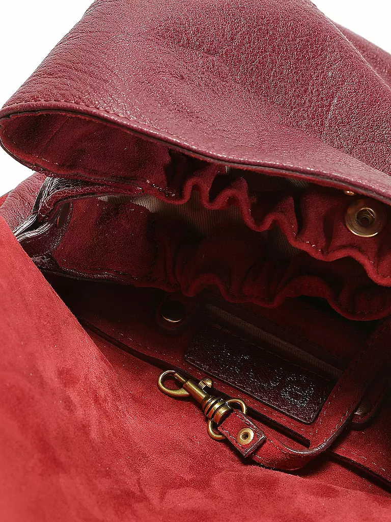 JEROME DREYFUSS | Bolso de cuero - Mini Bag BOBI | Rojo oscuro