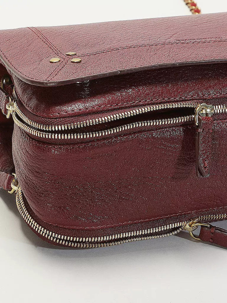 JEROME DREYFUSS | Bolso de cuero - Mini Bag BOBI | Rojo oscuro