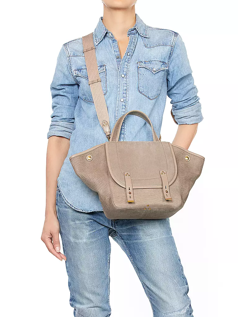 JEROME DREYFUSS | Ledertasche - Henkeltasche STAN PANIER Medium | Gris