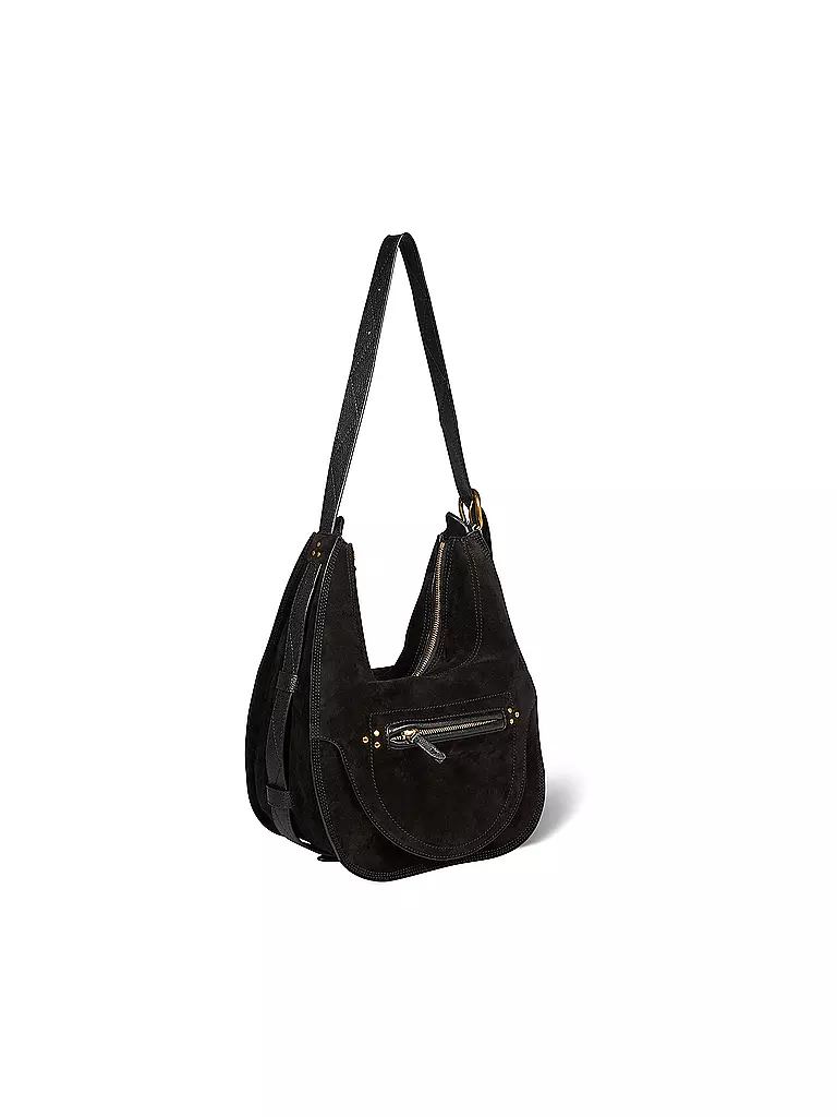 JEROME DREYFUSS | Ledertasche - Hobo Bag DINO | Negro