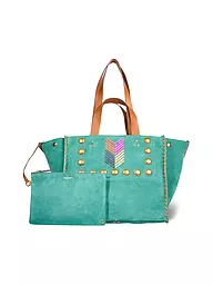 JEROME DREYFUSS | Ledertasche - Shopper LEON Medium | Turquesa