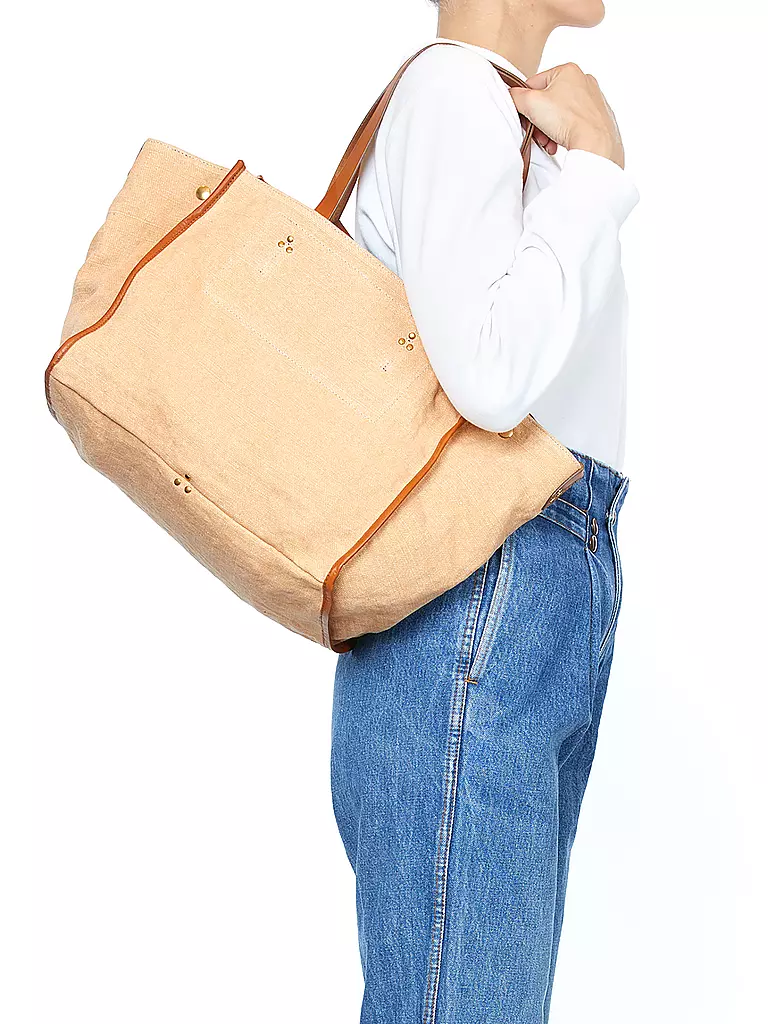 JEROME DREYFUSS | Ledertasche - Shopper LEON Medium | Beige