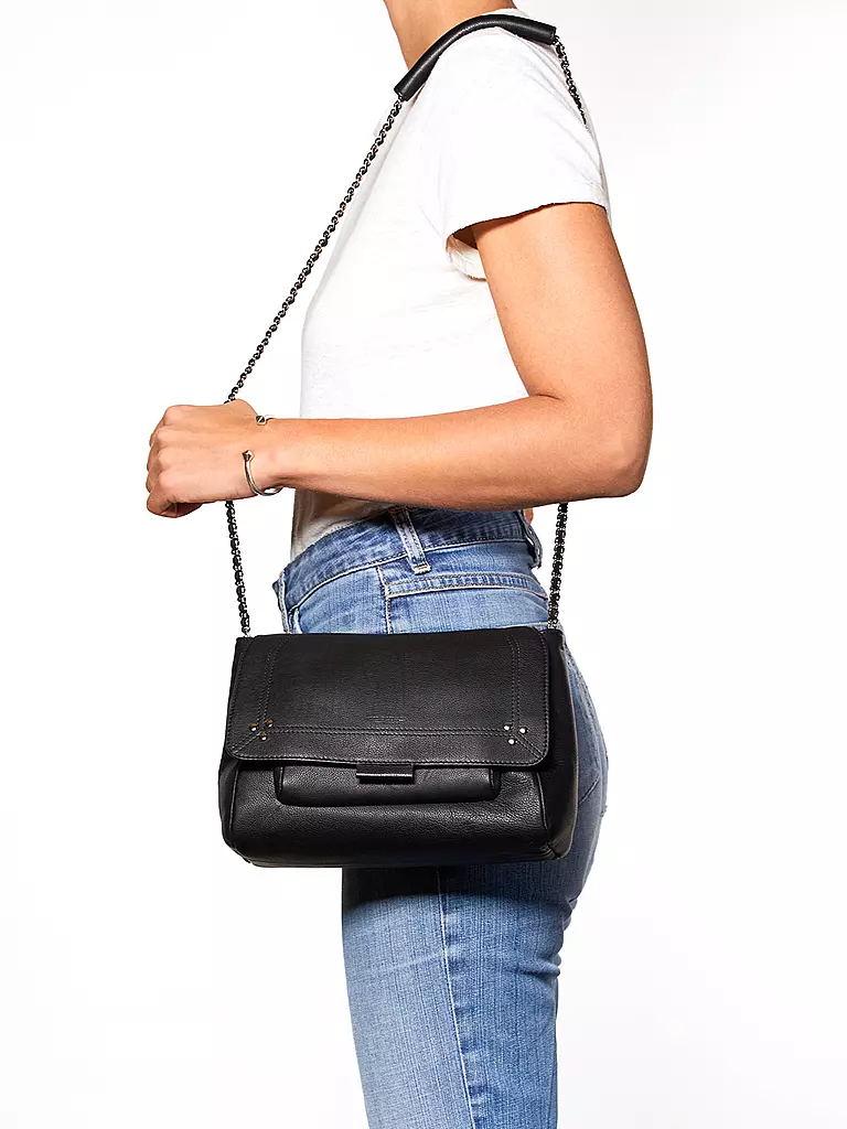 JEROME DREYFUSS | Ledertasche - Umhängetasche Lulu M | Negro