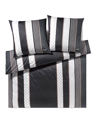 JOOP | Juego de cama de satén Cornflower Stripes 2 x 70x90cm / 200x200cm Deep Stone