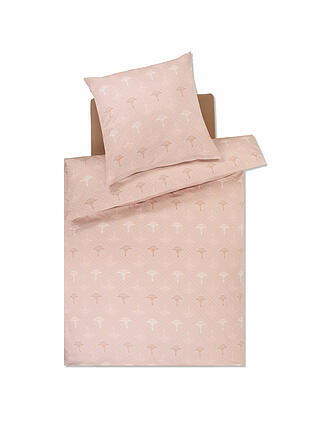 JOOP | Ropa de cama de satén CORNFLOWER CHARM 70x90 / 140x220cm Nude