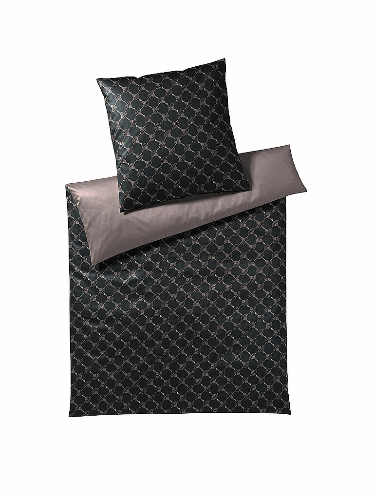 JOOP Ropa de cama de satén Double 70x90cm / 140x200cm (Negro/Plata) negro