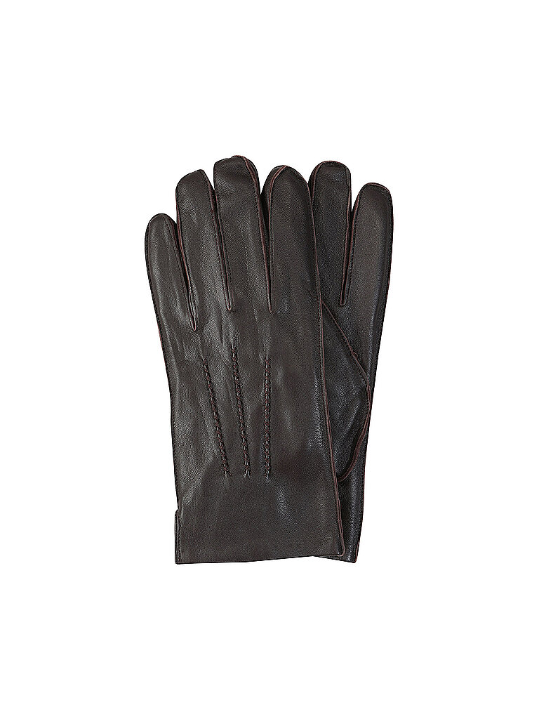 Joop Guantes de cuero marrón