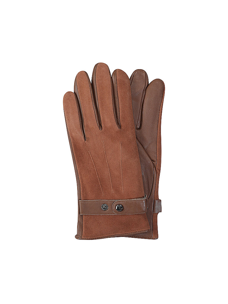 Joop Guantes de cuero marrón