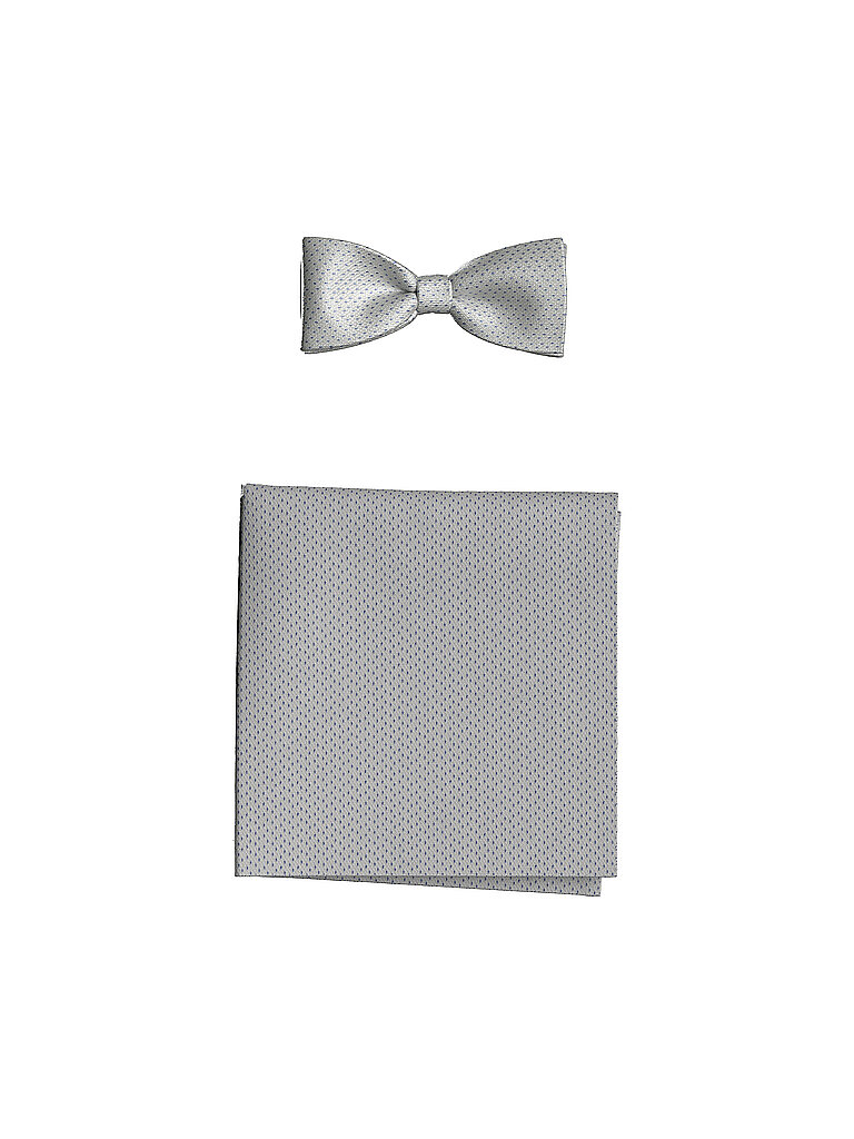 Joop Set de regalo de pajarita y pañuelo de bolsillo gris claro
