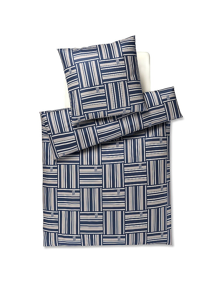 Joop Satin Bettwäsche Weave 70x90cm/140x200cm Navy azul oscuro