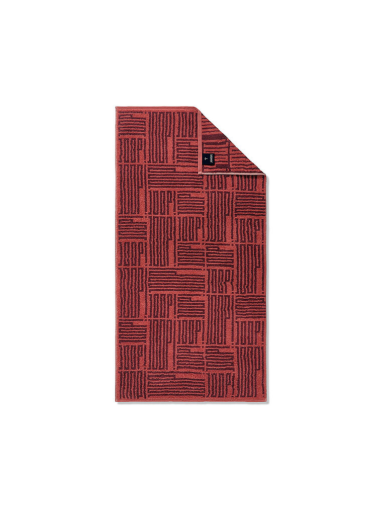 Joop Toalla de ducha 80x150cm BARS ALLOVER Siena rojo