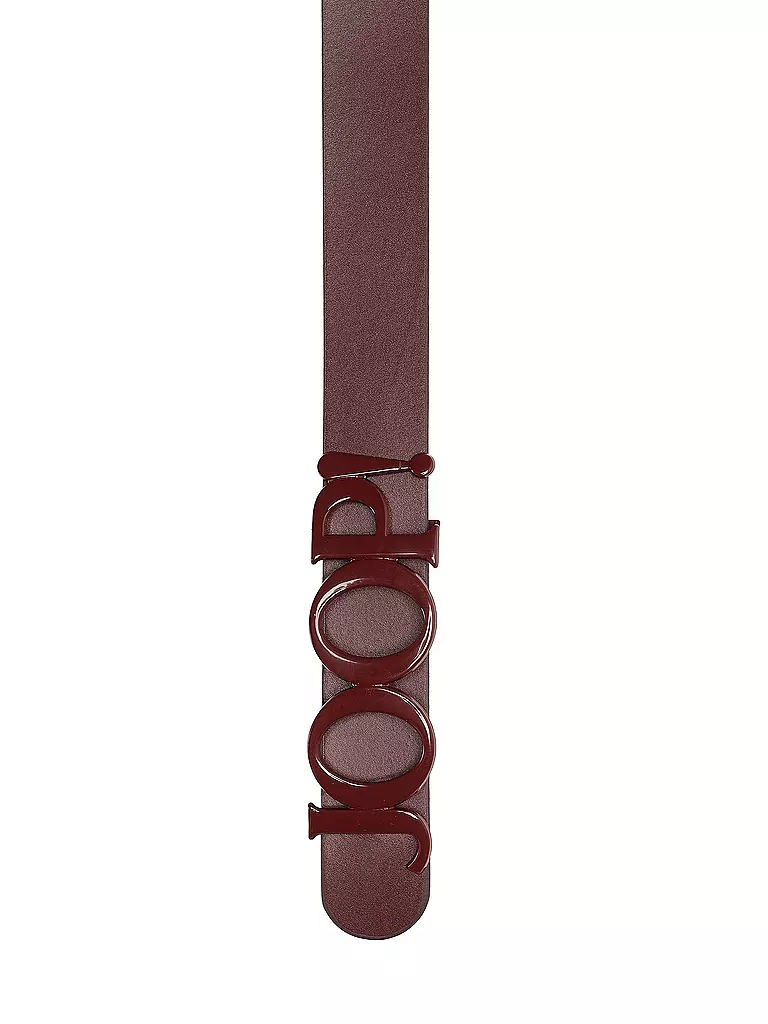 JOOP | Cinturón de cuero | Rojo oscuro