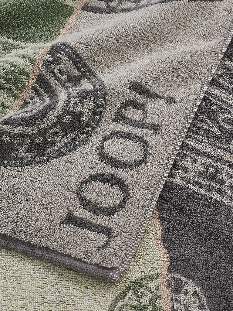 JOOP | Duschtuch 80x150cm CONTOUR PAISLY Oliv | Verde oscuro