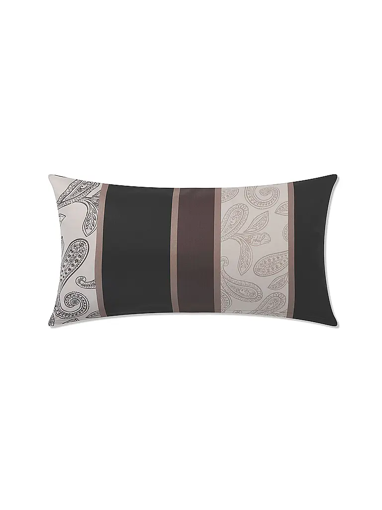 JOOP | Funda de almohada de satén 40x80cm PAISLEY STRIPES Negro | Negro