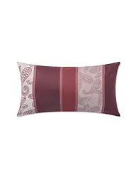 JOOP | Funda de almohada de satén 40x80cm PAISLEY STRIPES Negro | Rojo oscuro