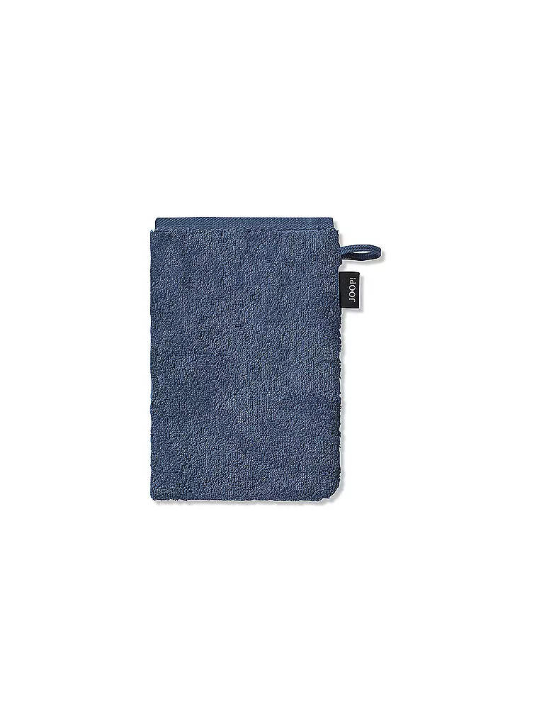 JOOP | Guante de baño 16x22cm DIVEDED DOUBLEFACE Aqua | Azul oscuro