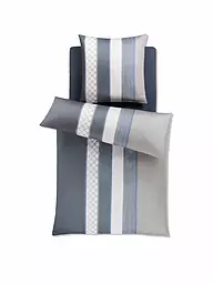 JOOP | Juego de cama de satén Cornflower Stripes 70x90cm / 140x220cm Deep Coal | Gris