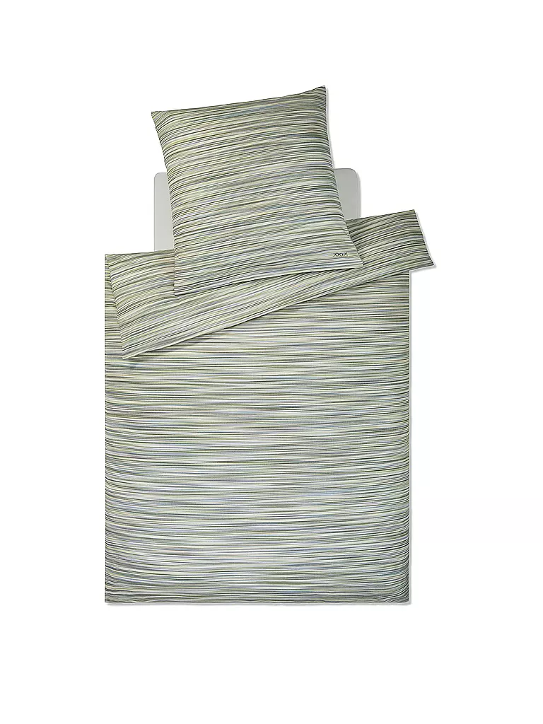 JOOP | Juego de cama de satén VIVID 2x 70x90cm/200x200cm Lima | Verde claro
