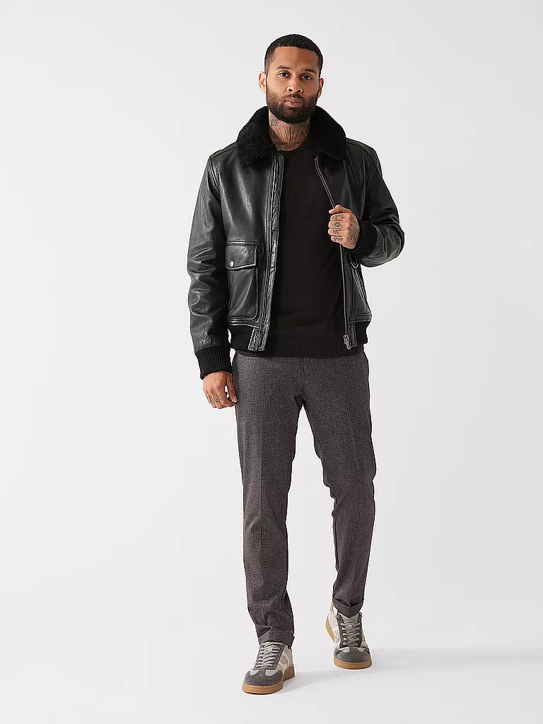 JOOP | Lederjacke AVIATOR AVIA | Negro