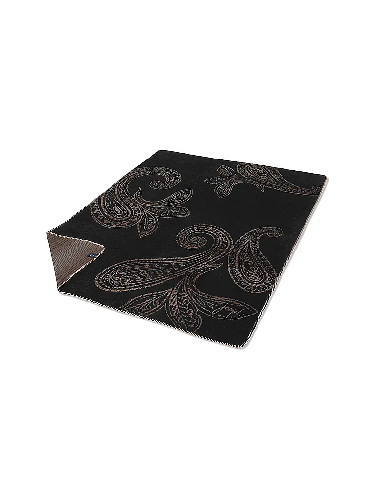 JOOP | Manta - Plaid 150x200cm JOOP! PAISLEY Stripes Negro | Negro