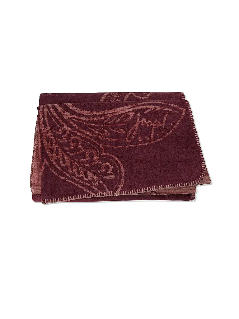 JOOP | Manta - Plaid 150x200cm JOOP! PAISLEY Stripes Rouge | Rojo oscuro