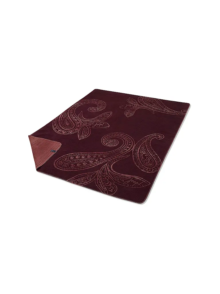 JOOP | Manta - Plaid 150x200cm JOOP! PAISLEY Stripes Rouge | Rojo oscuro