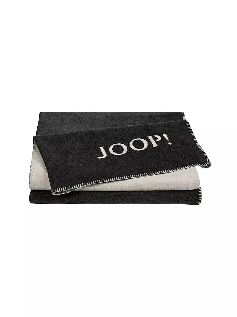 JOOP | Manta para el hogar "Uni Doubleface" 150x200cm (Antracita-Ash) | Gris