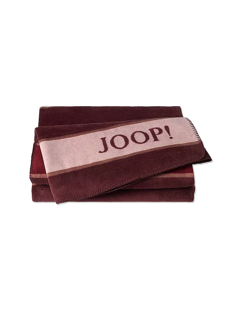JOOP | Manta para el hogar - Plaid 150x200cm JOOP! STRIPES Rouge | Rojo oscuro