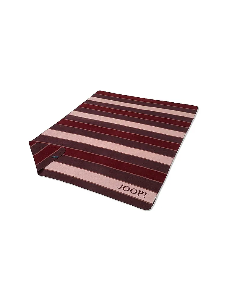 JOOP | Manta para el hogar - Plaid 150x200cm JOOP! STRIPES Rouge | Rojo oscuro