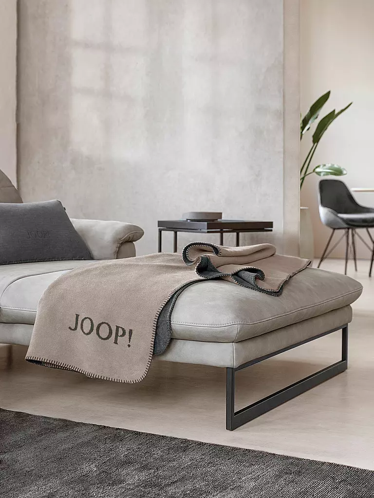 JOOP | Manta para el hogar - Plaid 150x200cm Uni Doubleface Piedra/Antracita | Gris