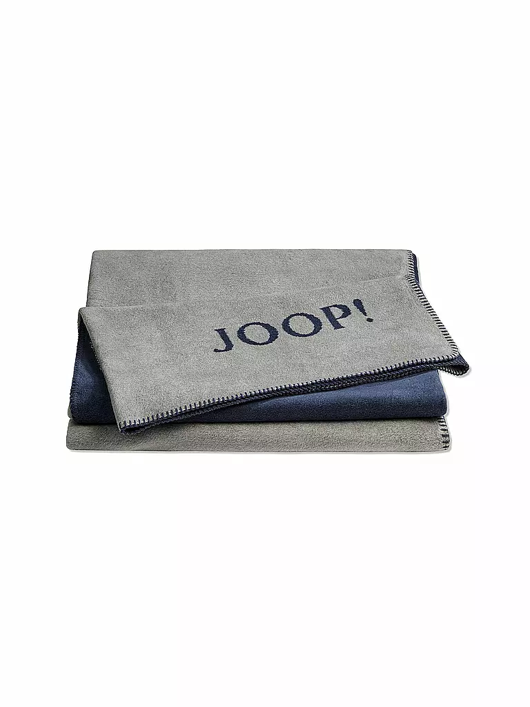 JOOP | Manta para el hogar - Plaid 150x200cm Uni Doubleface Plata/Navy | Plata