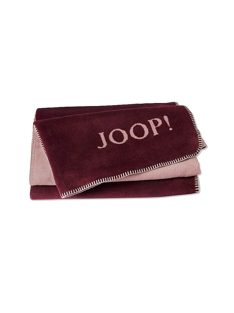 JOOP | Manta para el hogar - Plaid 150x200cm Uni Doubleface Rouge-Nude | Rojo oscuro