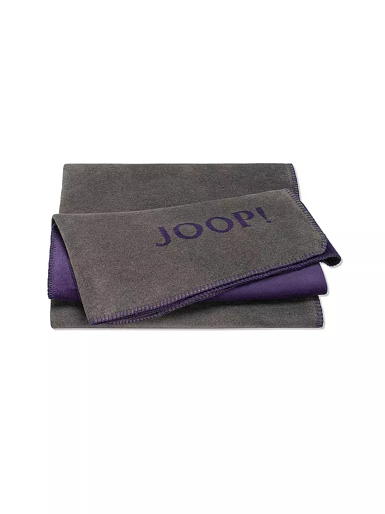 JOOP | Manta para el hogar UNI-DOUBLEFACE 150x200cm Pizarra/Violeta | Gris