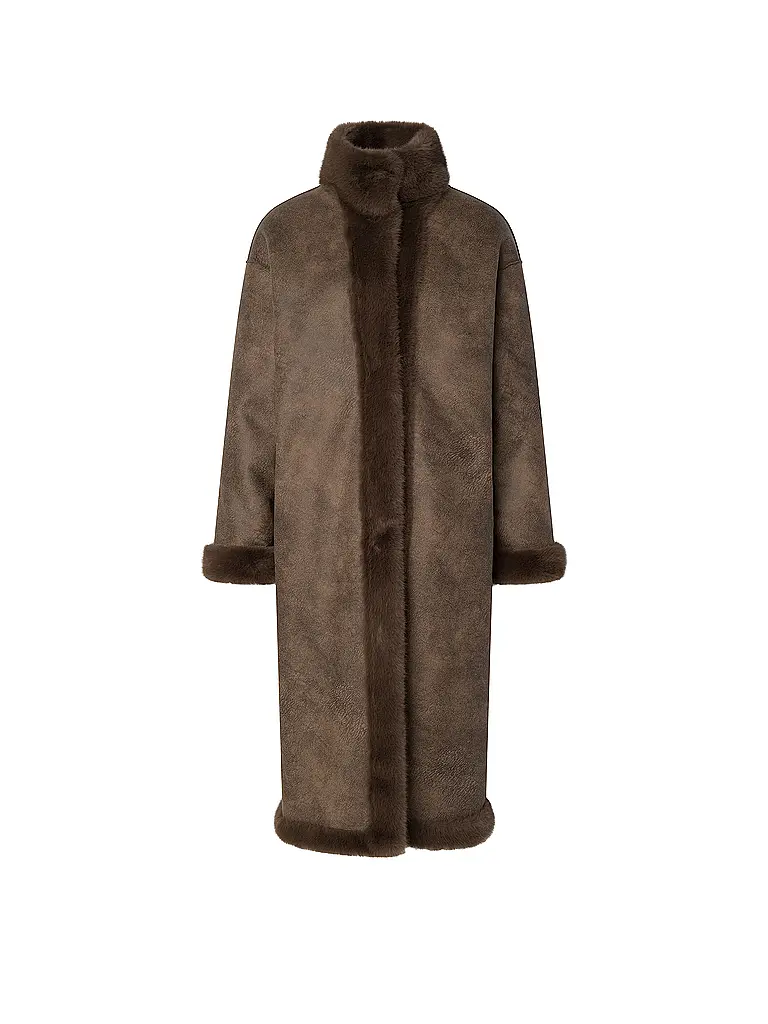 JOOP | Nombre del producto: Abrigo de aspecto de piel CIM
Marca: JOOP
Color: marrón
Categorías: Moda,Mujer

Longitud de la manga: Manga larga
Material: Piel sintética,Poliéster / Poliamida
Forma del cuello: Cuello alto
Diseño: Liso
Corte (Prenda exterior): | 