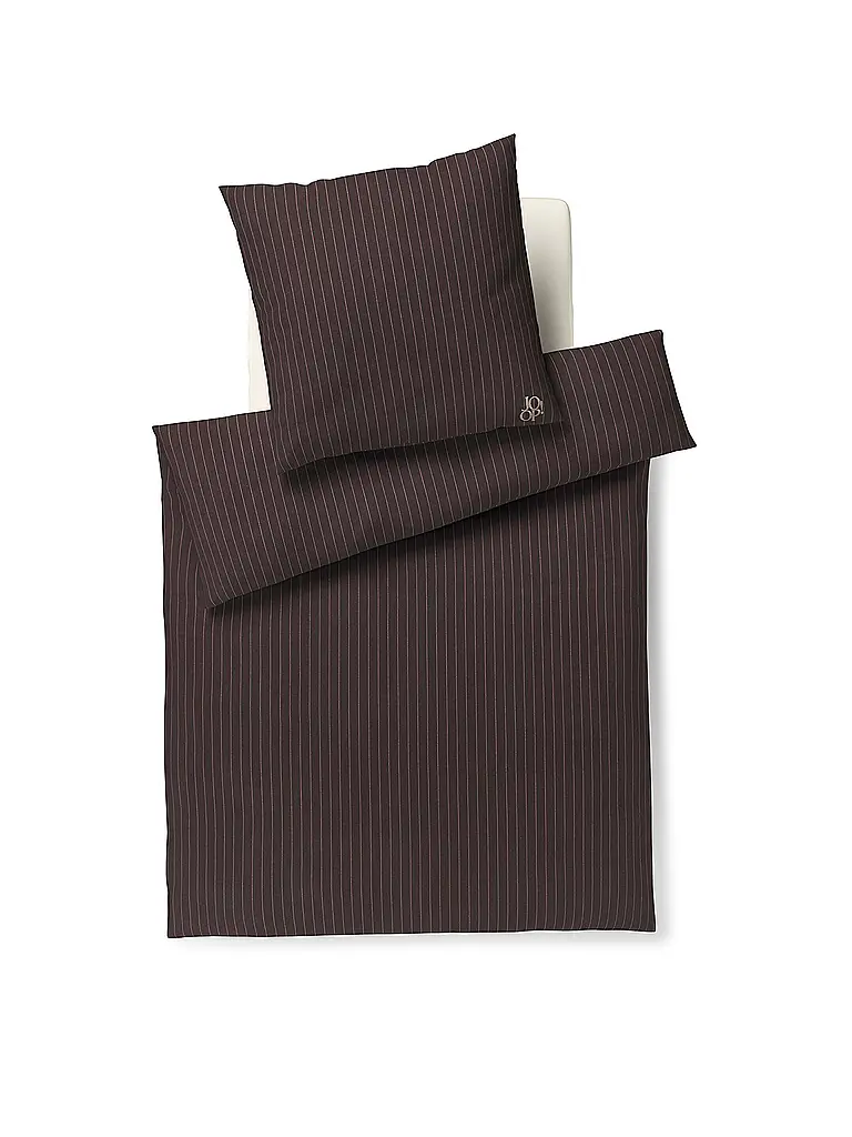 JOOP | Ropa de cama de franela 70x90cm/140x200cm SOFT STRIPES Antracita | Gris