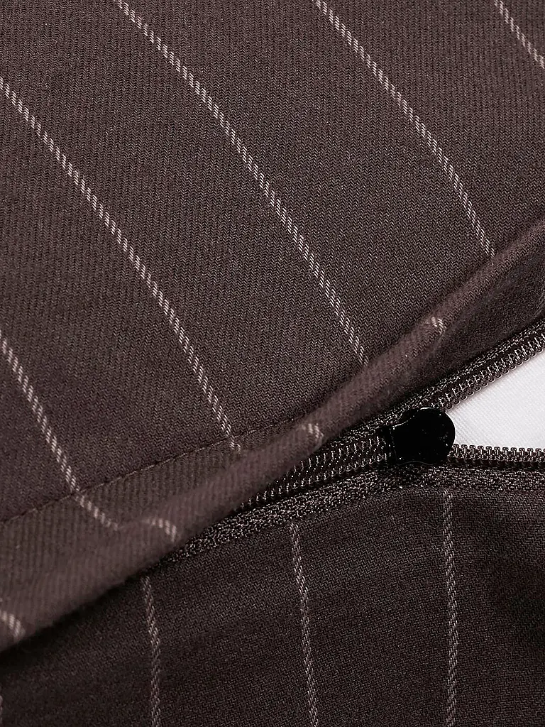 JOOP | Ropa de cama de franela 70x90cm/140x200cm SOFT STRIPES Antracita |