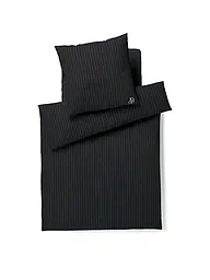 JOOP | Ropa de cama de franela 70x90cm/140x200cm SOFT STRIPES Antracita | Negro